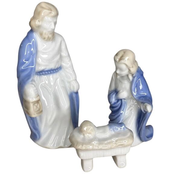 Vintage Bens Porcelain Nativity Figurines Baby Jesus, Mary, Joseph Made In Japan - Picture 8 of 8